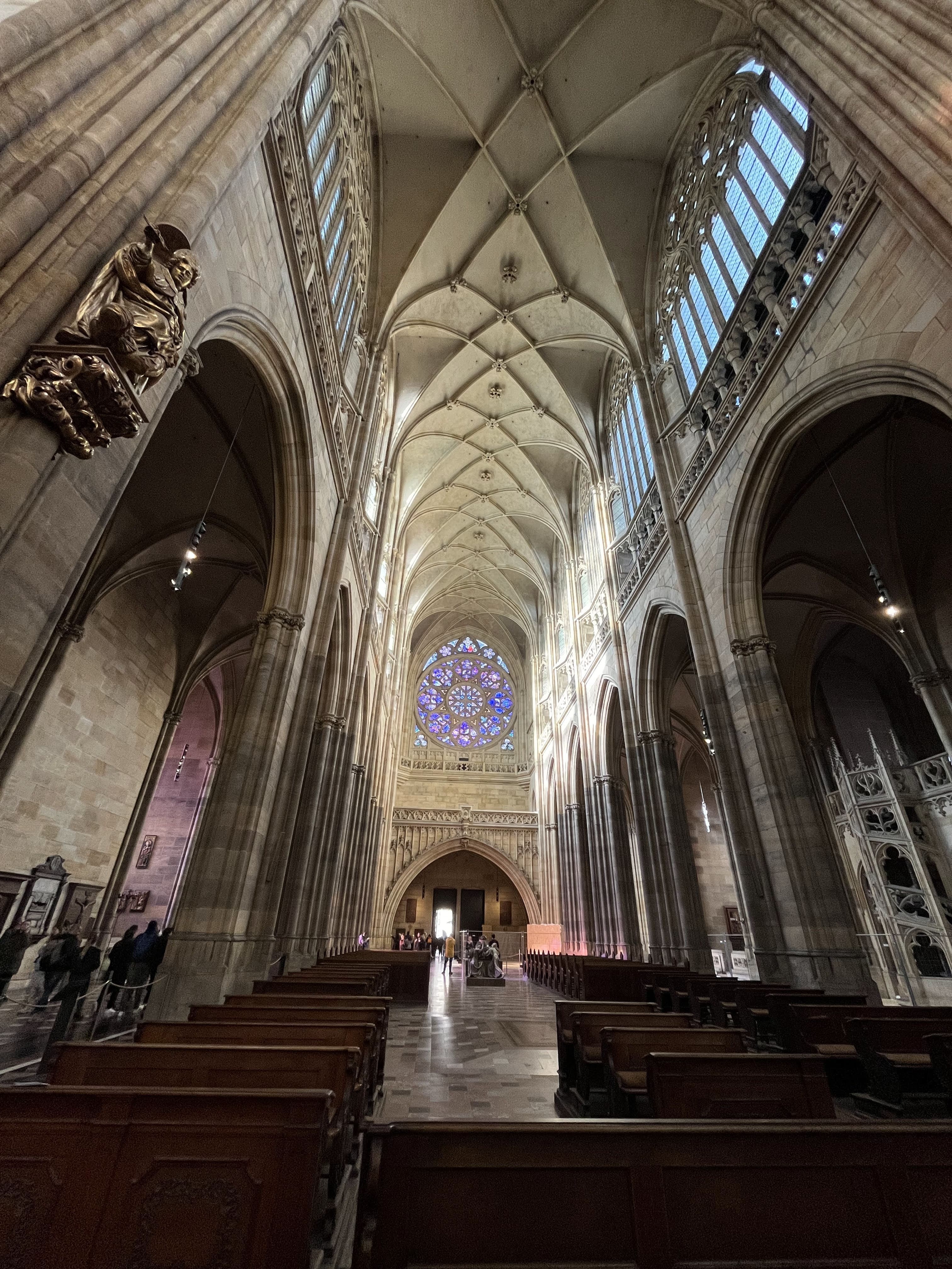 Inside St. Vitus Cathedral view of altar