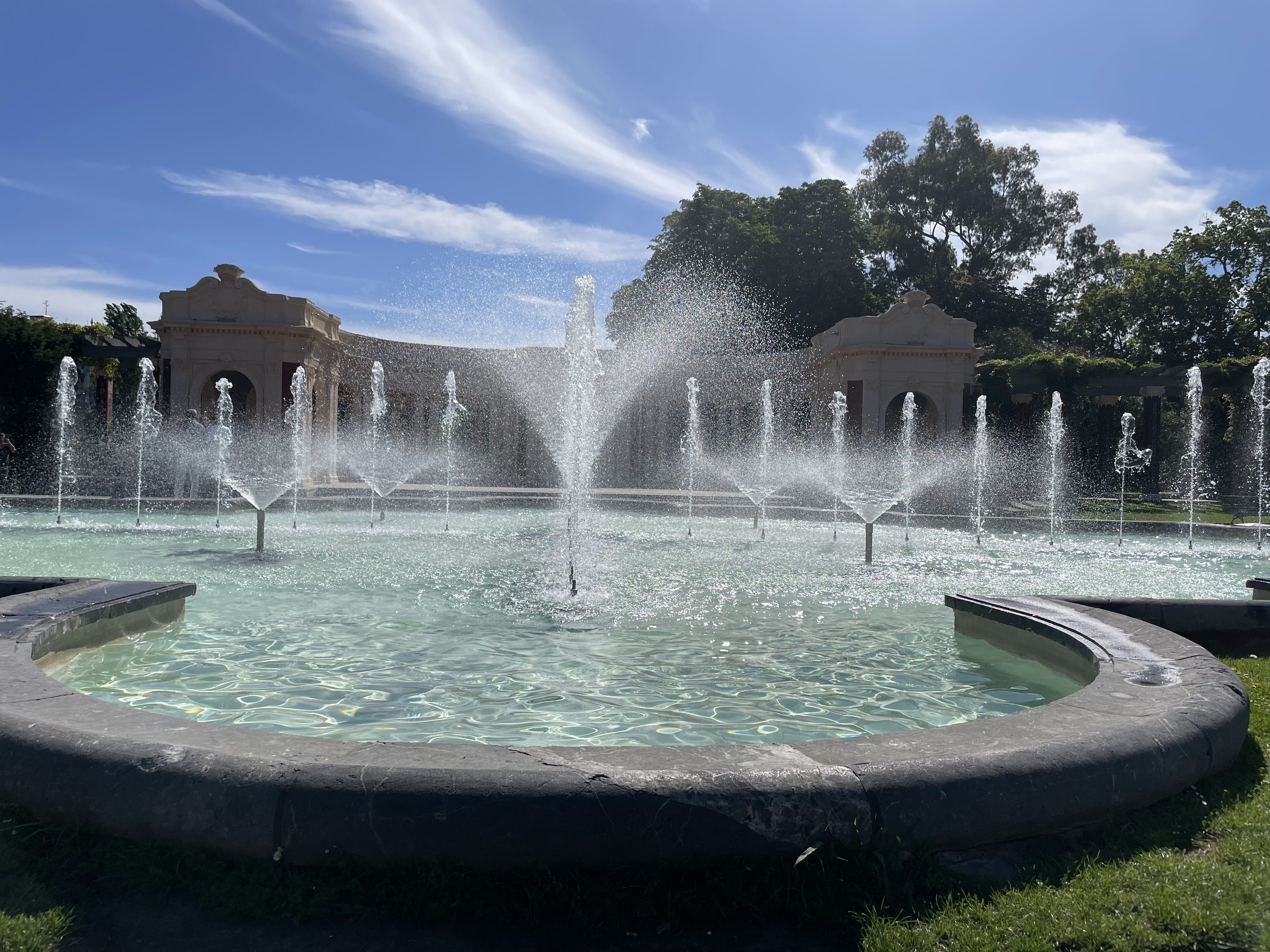 Fountain within park