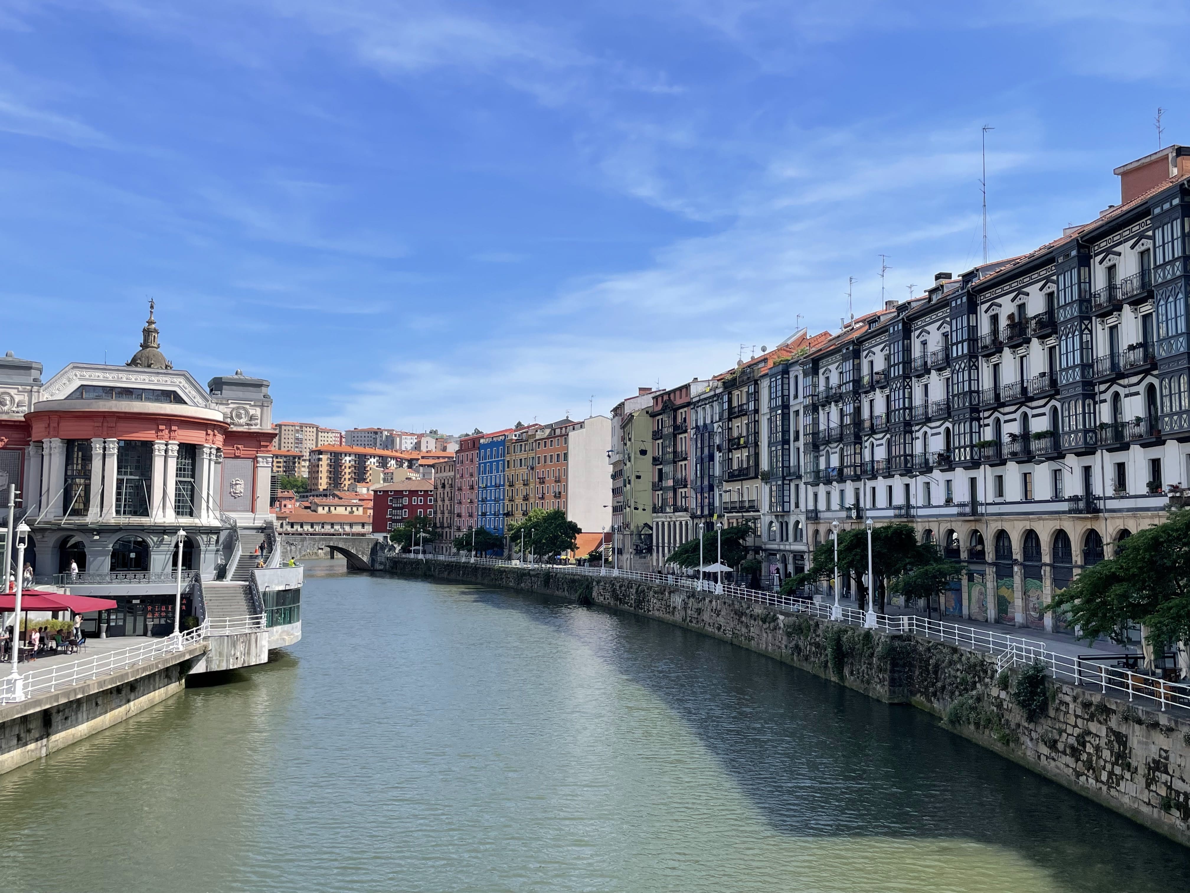 Nervión River with buildings